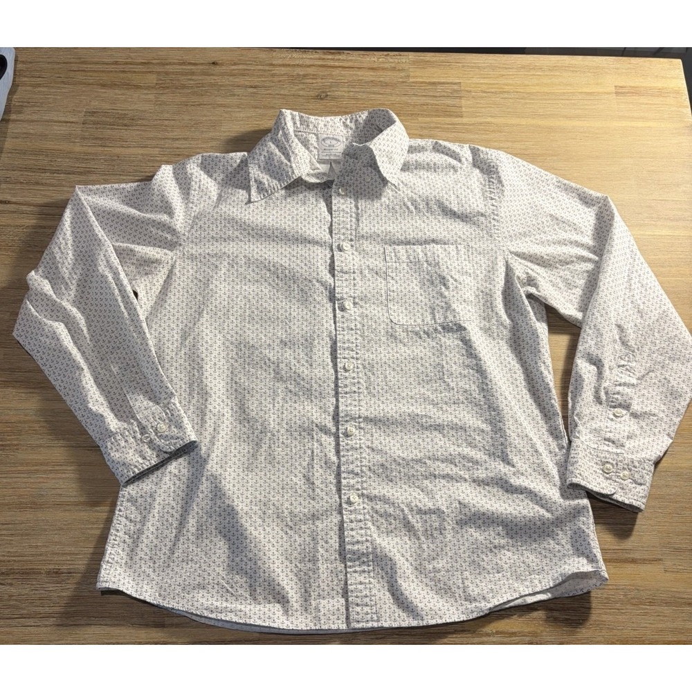 Brooks Brothers Regent Fit Button Down Featuring Micro‎ Print Anchors Size Large